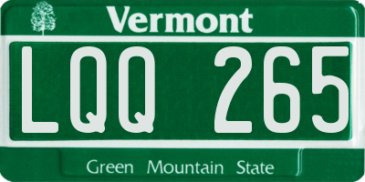 VT license plate LQQ265