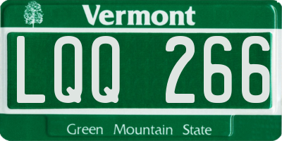 VT license plate LQQ266