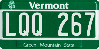 VT license plate LQQ267
