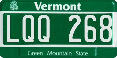 VT license plate LQQ268