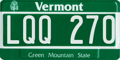 VT license plate LQQ270