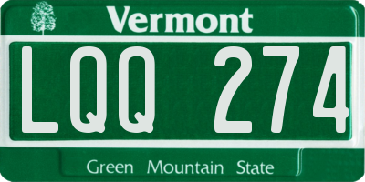 VT license plate LQQ274