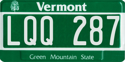VT license plate LQQ287