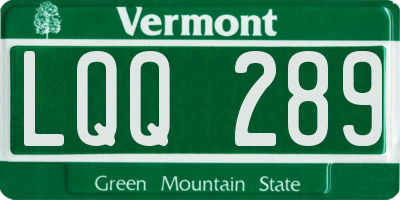VT license plate LQQ289