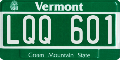 VT license plate LQQ601