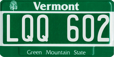 VT license plate LQQ602
