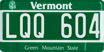 VT license plate LQQ604