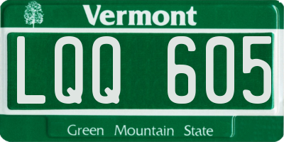 VT license plate LQQ605