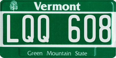 VT license plate LQQ608