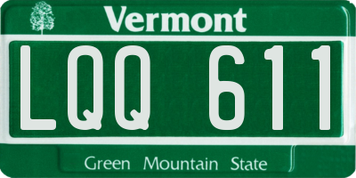 VT license plate LQQ611