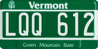VT license plate LQQ612