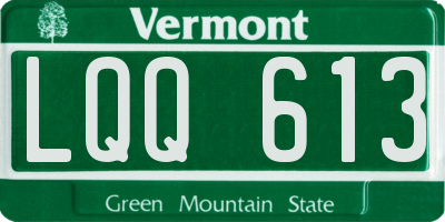 VT license plate LQQ613