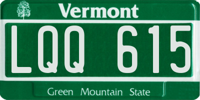 VT license plate LQQ615
