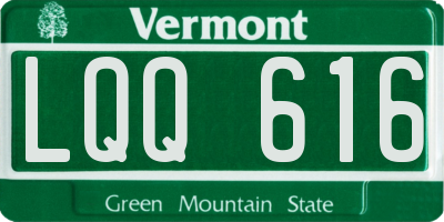 VT license plate LQQ616