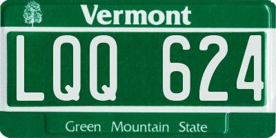 VT license plate LQQ624