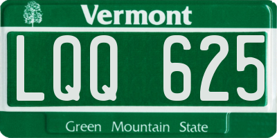 VT license plate LQQ625