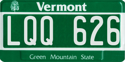 VT license plate LQQ626