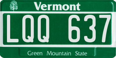 VT license plate LQQ637