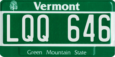 VT license plate LQQ646