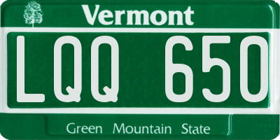 VT license plate LQQ650