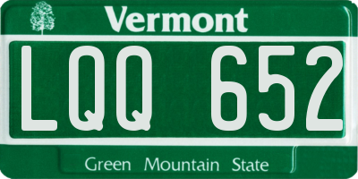 VT license plate LQQ652