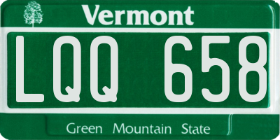VT license plate LQQ658