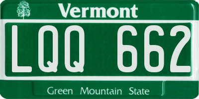 VT license plate LQQ662
