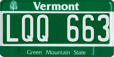 VT license plate LQQ663