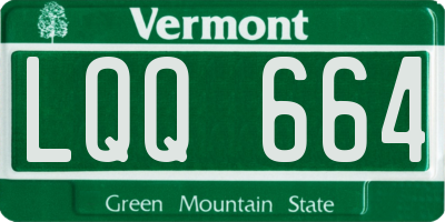 VT license plate LQQ664