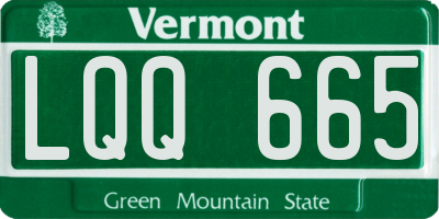 VT license plate LQQ665