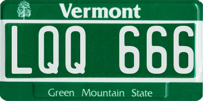 VT license plate LQQ666