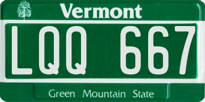 VT license plate LQQ667