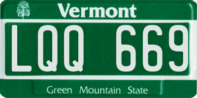 VT license plate LQQ669