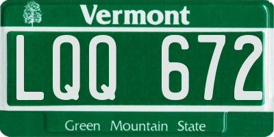 VT license plate LQQ672