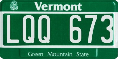VT license plate LQQ673