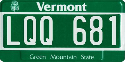 VT license plate LQQ681