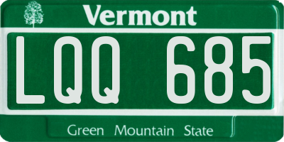 VT license plate LQQ685