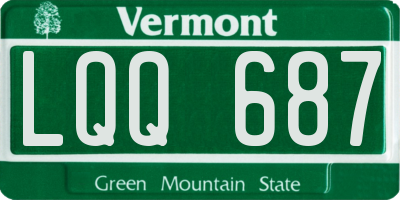 VT license plate LQQ687