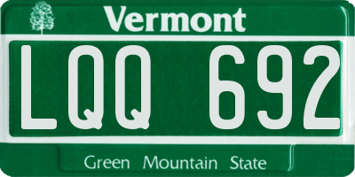 VT license plate LQQ692