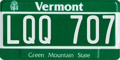 VT license plate LQQ707