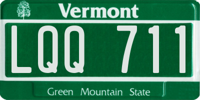 VT license plate LQQ711
