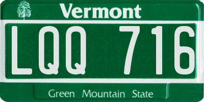 VT license plate LQQ716