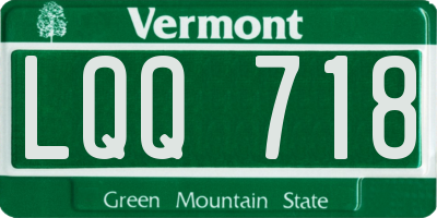 VT license plate LQQ718
