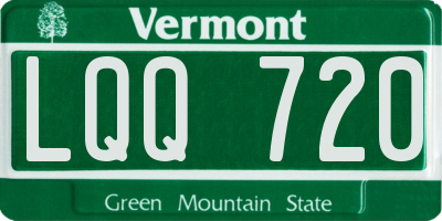 VT license plate LQQ720