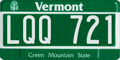 VT license plate LQQ721