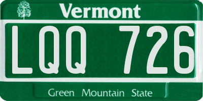 VT license plate LQQ726