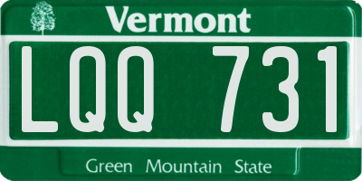 VT license plate LQQ731
