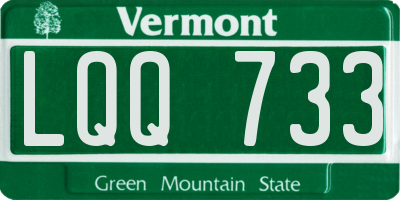 VT license plate LQQ733