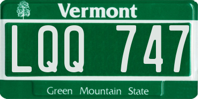 VT license plate LQQ747
