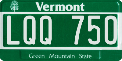 VT license plate LQQ750